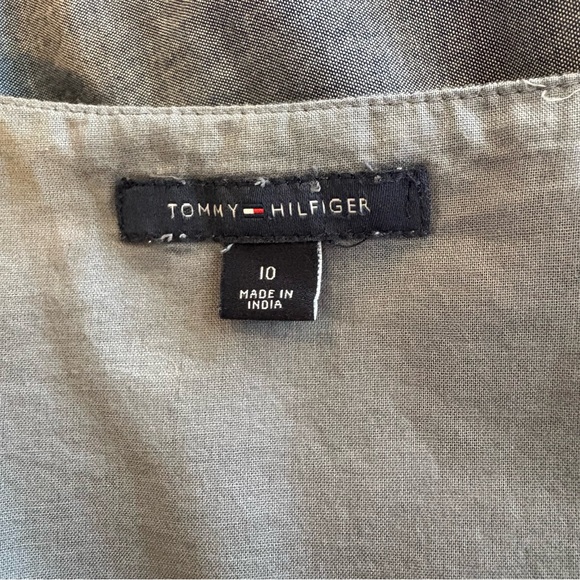 Tommy Hilfiger Blue Chambray V-Neck Dress Size 10 - Picture 9 of 11
